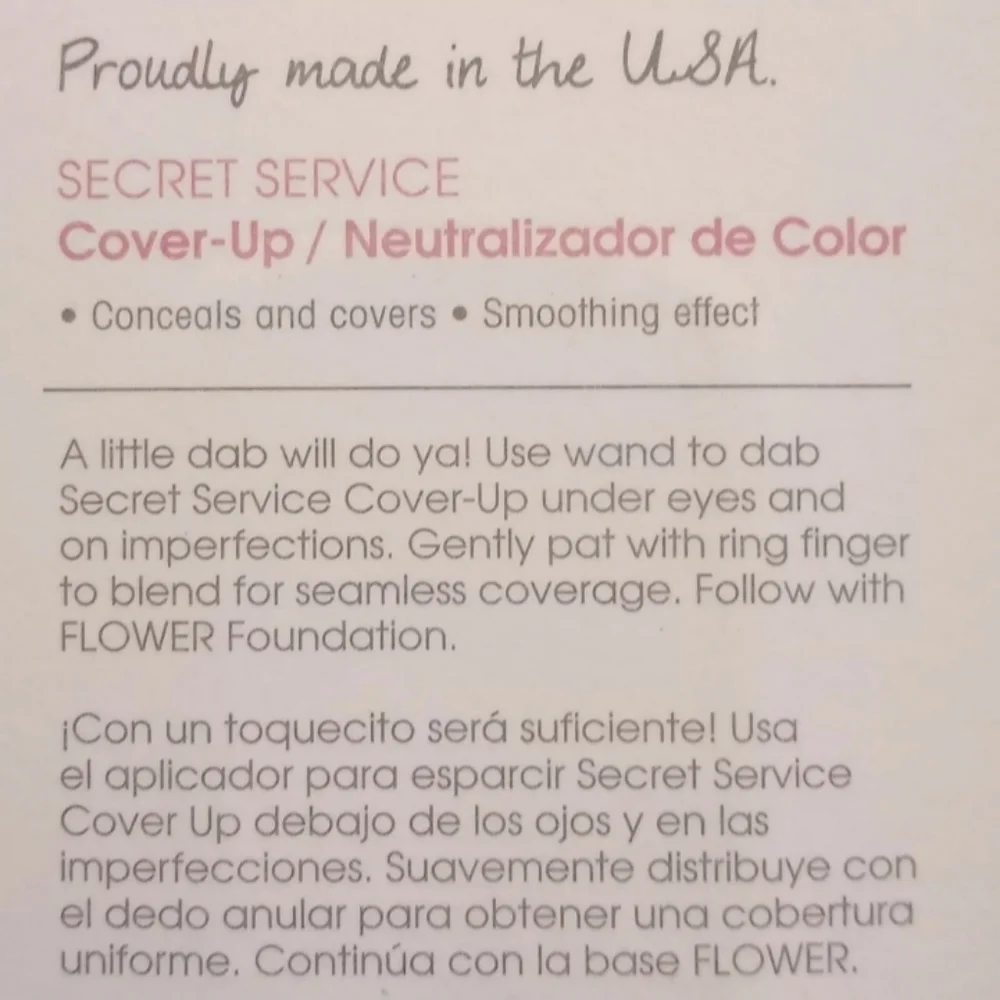 Flower Beauty Secret Service Cover-Up Concealer CU2 Drew Barrymore 0.18 Oz